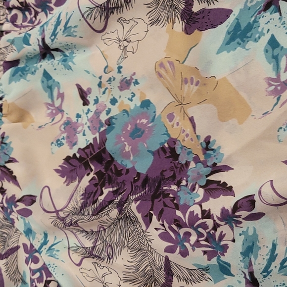 Agora Boatneck Chiffon Flowy Blouse - Picture 11 of 12